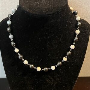 Shell and hematite necklace